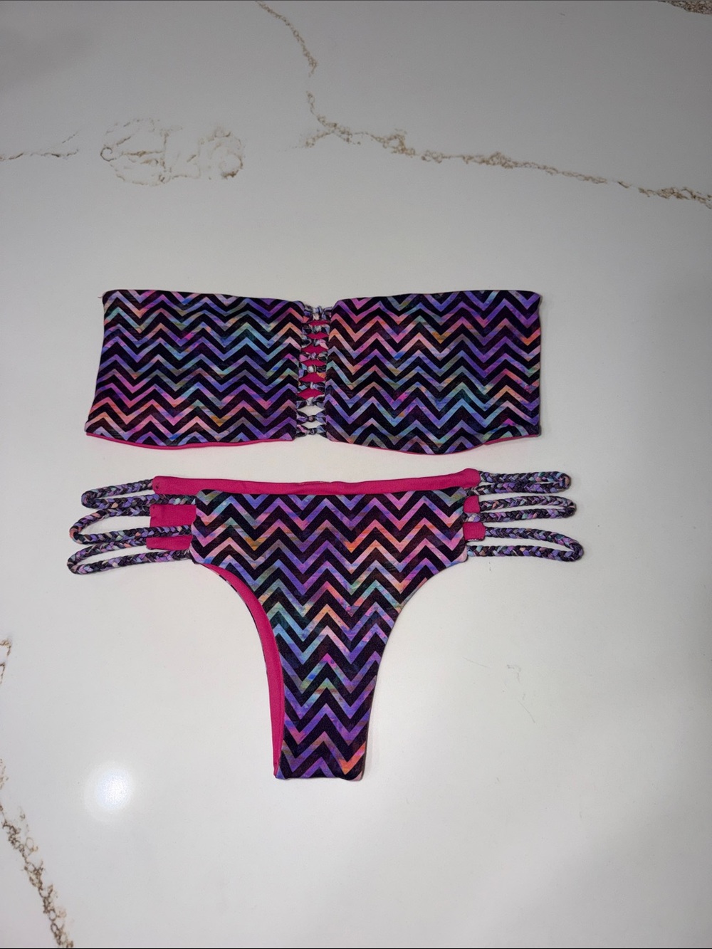 San Lorenzo Multicolor Bandeau Bikini Set| S